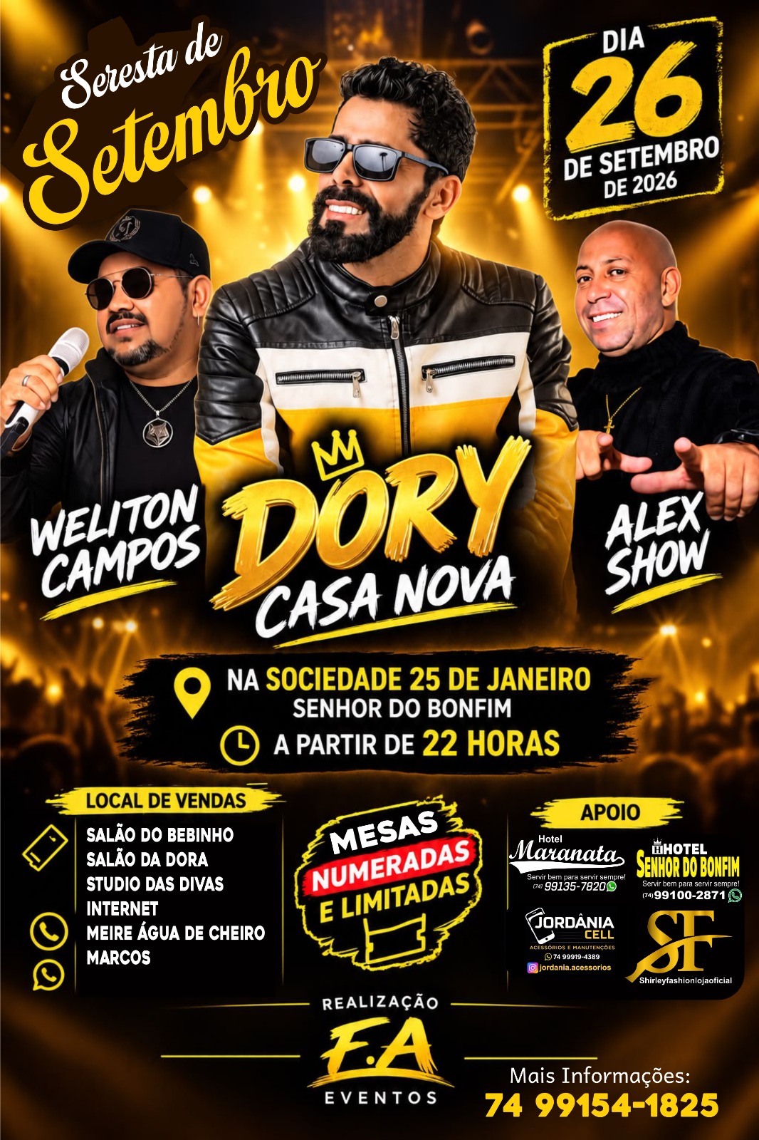 TA CHEGANDO A HORA! O SHOW DO MOMENTO: DORY CASA NOVA.