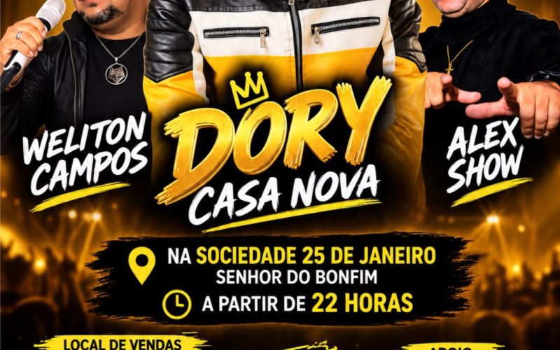 TA CHEGANDO A HORA! O SHOW DO MOMENTO: DORY CASA NOVA.