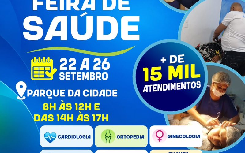 Prefeitura de Senhor do Bonfim realiza Feira de Saúde de 22 a 26 de setembro com oferta de mais de 15 mil atendimentos