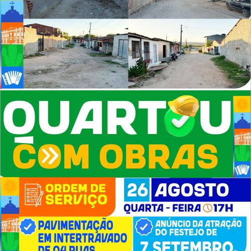 CRONOGRAMA DA PAVIMENTAÇÃO — QUARTA-FEIRA (26/08)